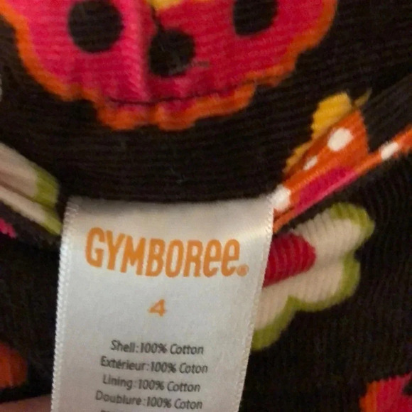 GYMBOREE EUC GIRLS CORDUROY SKORT BOTTOMS CASUAL WINTER FALL FLORAL SIZE 4 - Picture 5 of 5